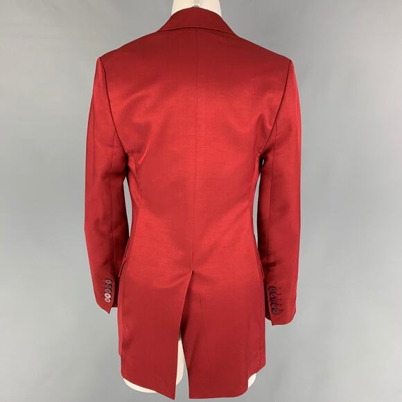 ACNE STUDIOS Size 0 Burgundy Viscose Blend Jacket Blazer - Picture 3 of 7